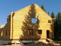 Log home construction