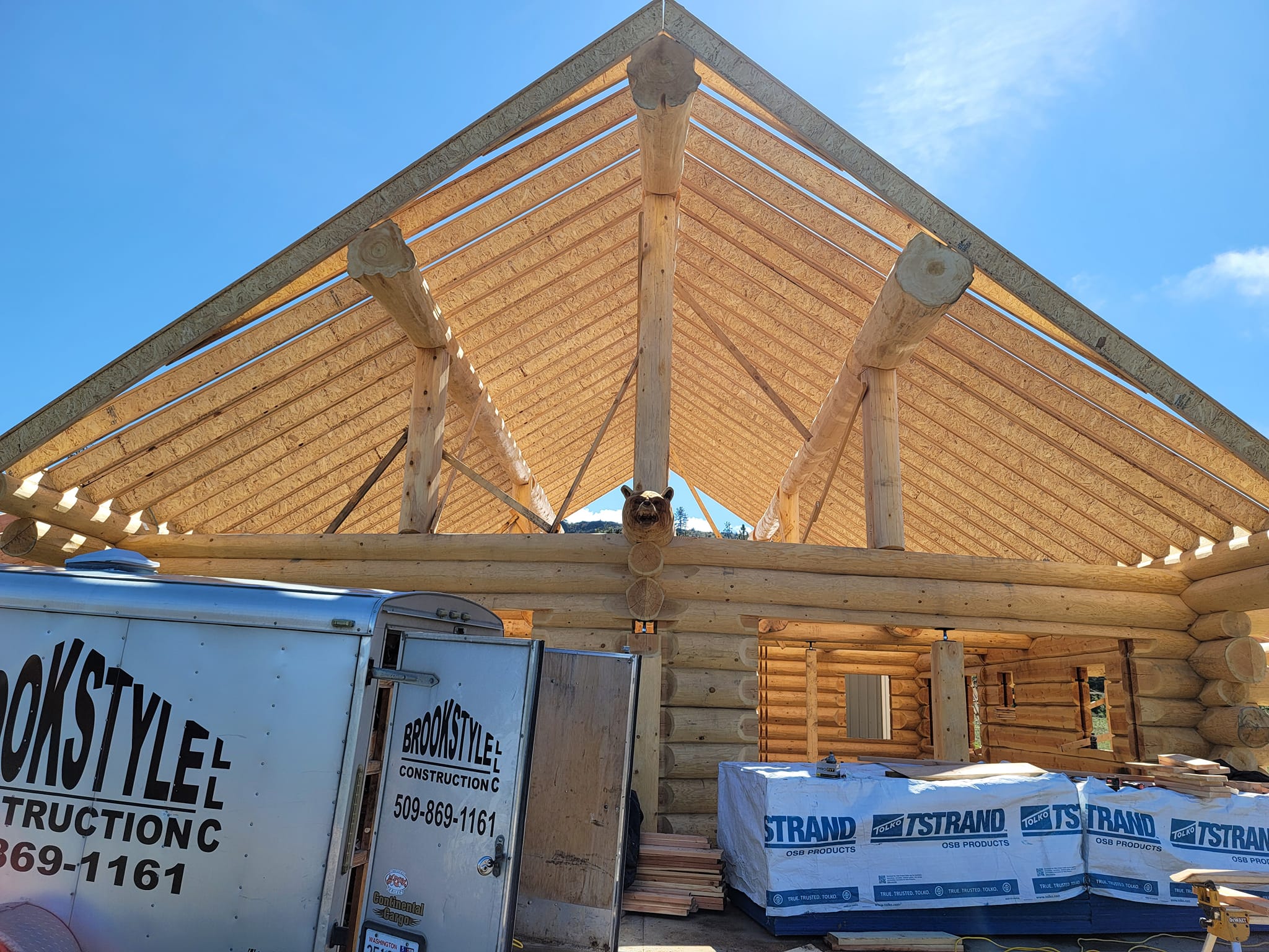 Timber frame construction detail